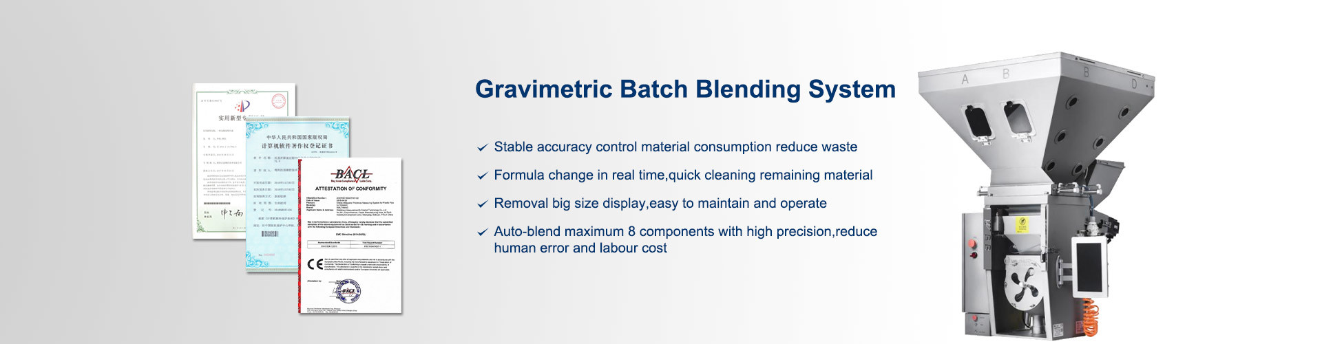 Ποιότητα Βαρυμετρικό σύστημα τροφοδοσίας εργοστάσιο